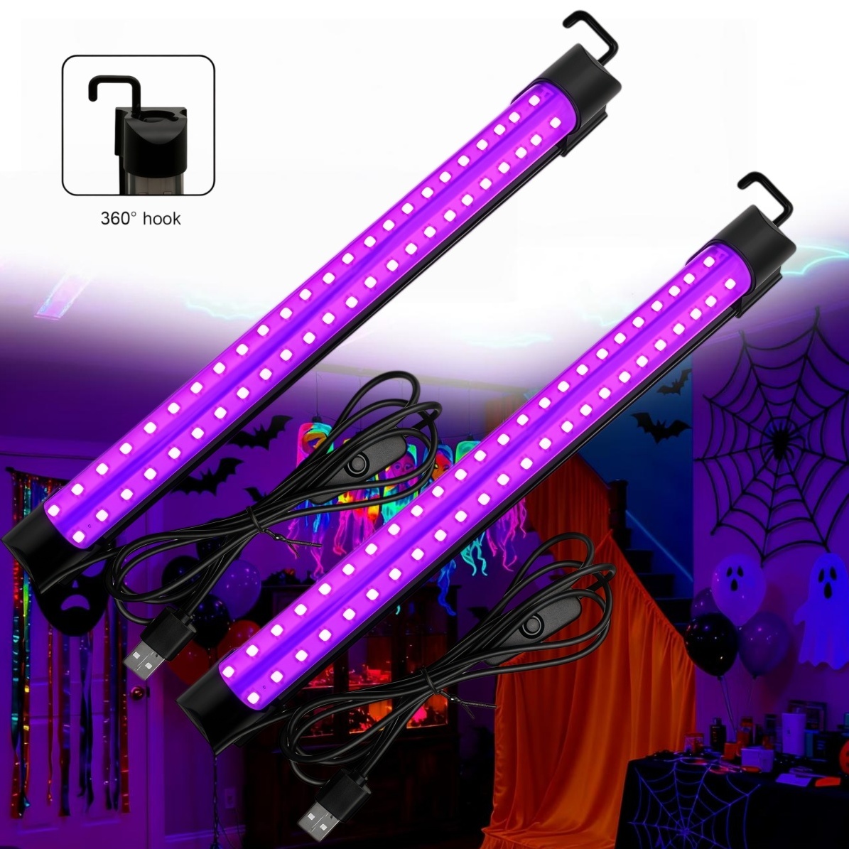 Usb Hub - Lámpara de luz negra con tubo