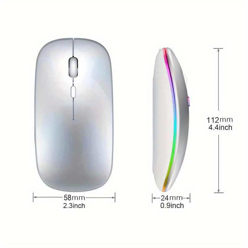 Ratón inalámbrico RGB recargab - Laptop Mouse reseña y precio